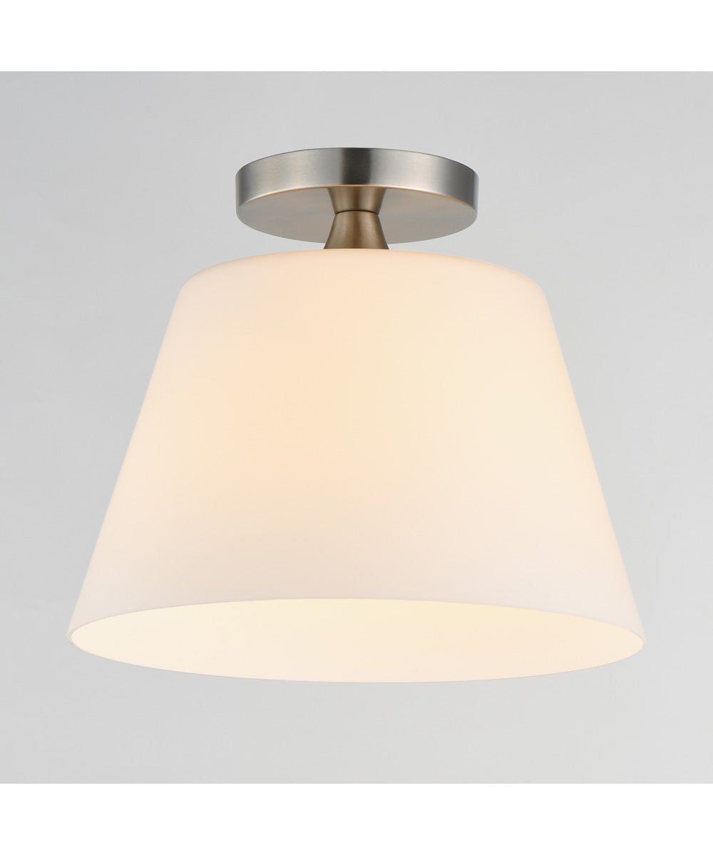 Hudson 1-Light Semi-Flush Mount/Pendant Satin Nickel