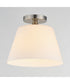 Hudson 1-Light Semi-Flush Mount/Pendant Satin Nickel