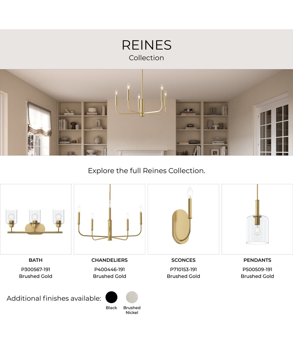 Reines 5-Light Medium Chandelier Brushed Gold