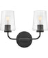 Kline 3-Light Small Two Light Vanity in Black