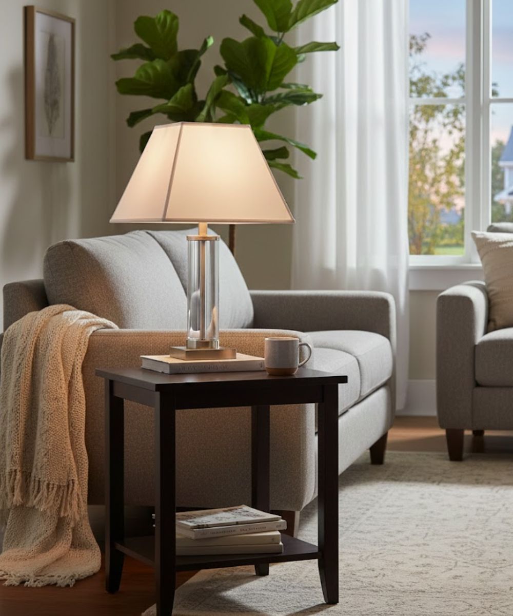 8x16x11 Off White Silk Shantung Tapered Square Hardback Lampshade