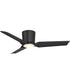 Rynn 48-in. 3-Blade Flush Mount Modern LED Ceiling Fan Matte Black