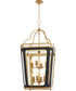 Loire 8-light Pendant Matte Black|Brushed Brass