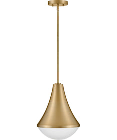 Haddie 1-Light Small Pendant in Lacquered Brass