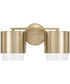 Weller 2-Light Vanity Matte Brass