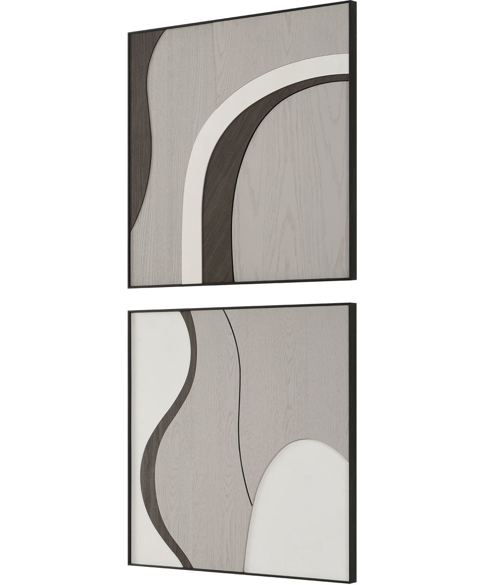 Joel Modern Wood Wall Art Set of 2