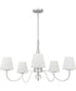 Stone 5-light Chandelier Polished Chrome
