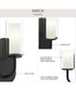 Mack 1-Light Wall Sconce with Layered Glass Shade Matte Black