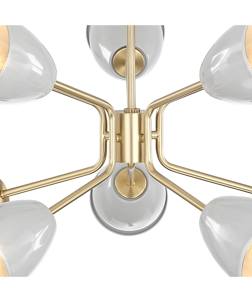 Biba 10 Light Chandelier  Brushed Gold
