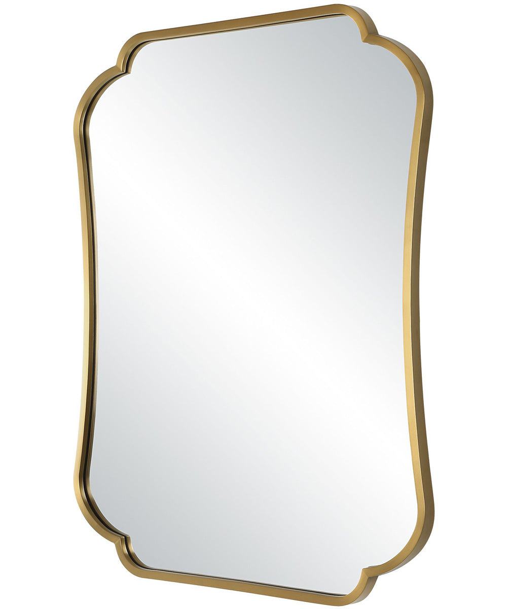 Athena Brushed Brass Mirror