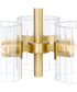 Aries 3 Light Semi Flush  Brushed Gold