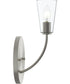 Jheni 1-Light Wall Sconce with Clear Glass Shades Brushed Nickel