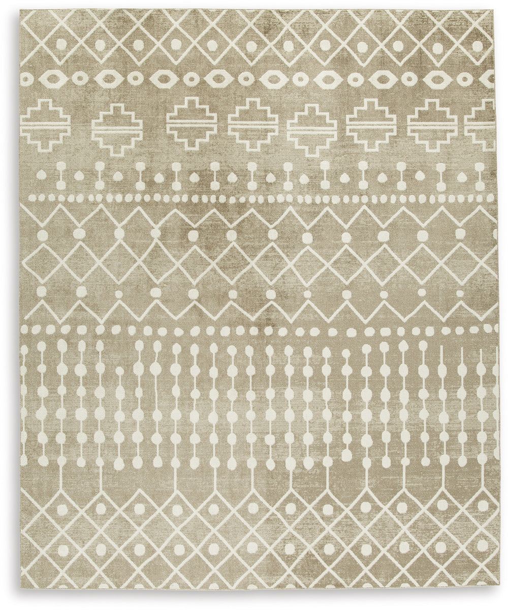 Bunchly Washable Large Rug Tan/Brown/Cream