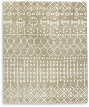 Bunchly Washable Large Rug Tan/Brown/Cream