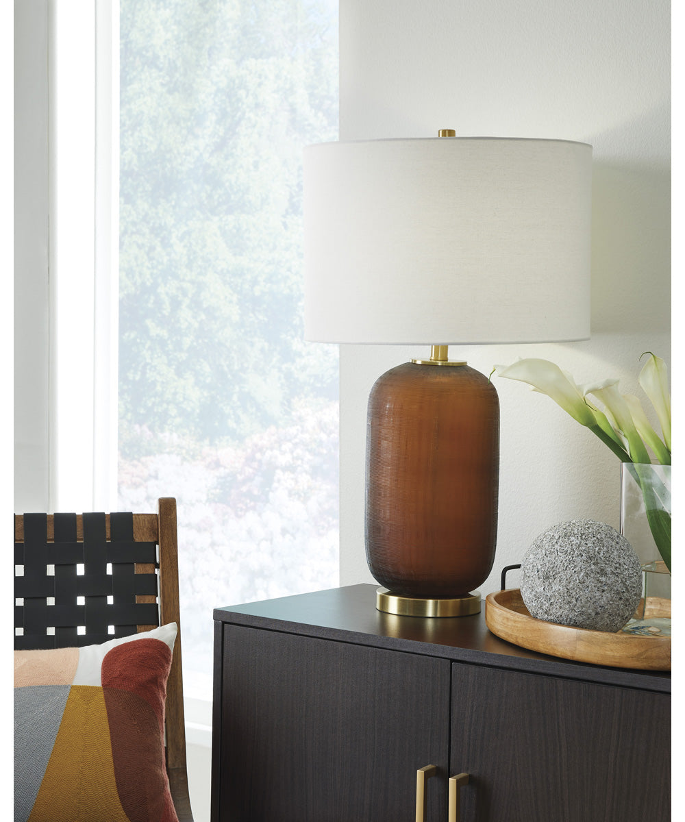 Farberman Glass Table Lamp Amber