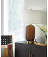 Farberman Glass Table Lamp Amber