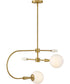 Maude 2-Light Medium Single Tier in Lacquered Brass
