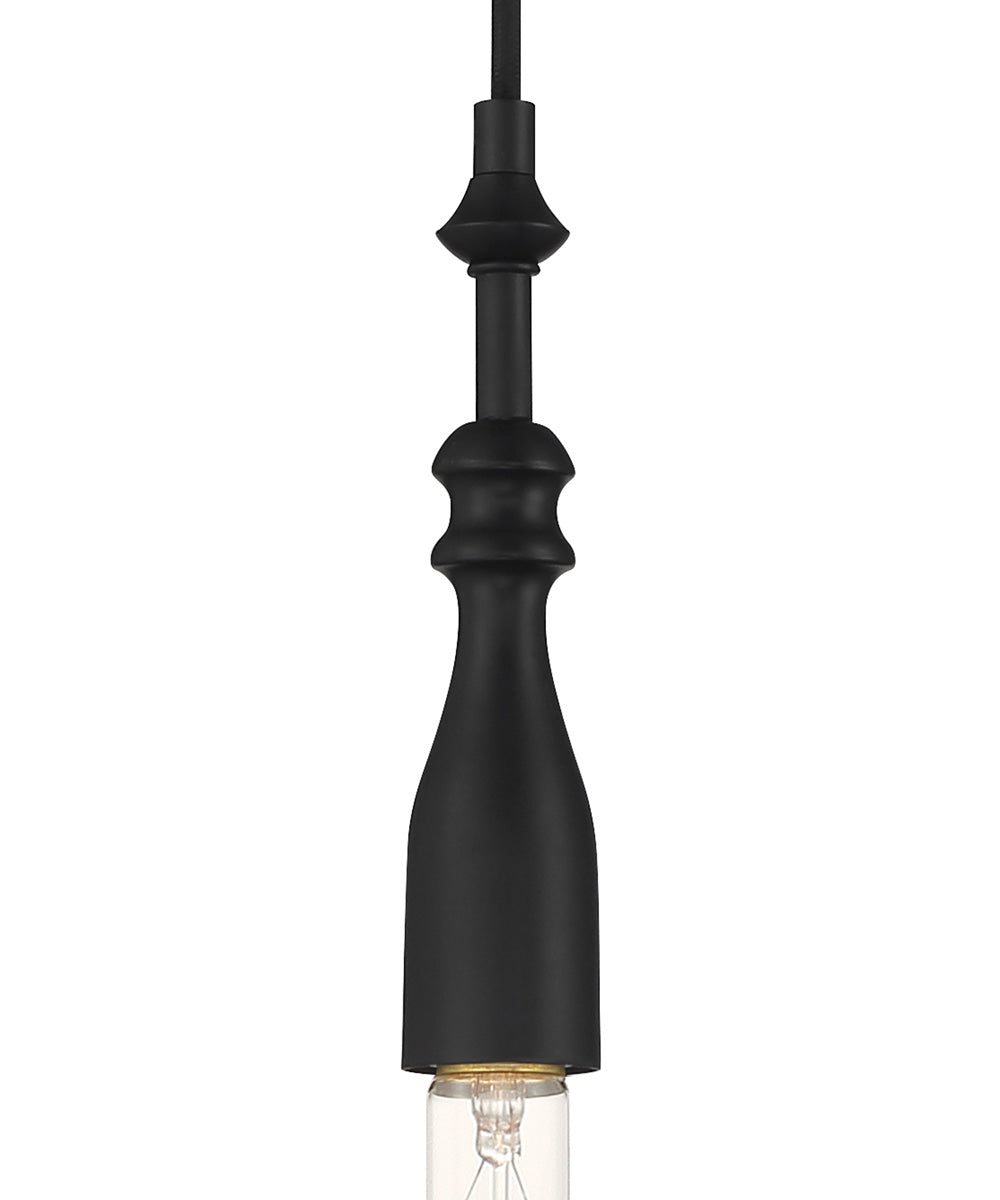 Louise 1 Light Pendant Matte Black