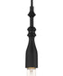Louise 1 Light Pendant Matte Black