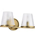 Valentine 2-Light Vanity & Wall Vintage Brass