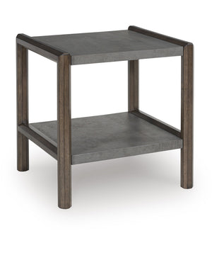 Kallenny Rectangular End Table Brown/Gray
