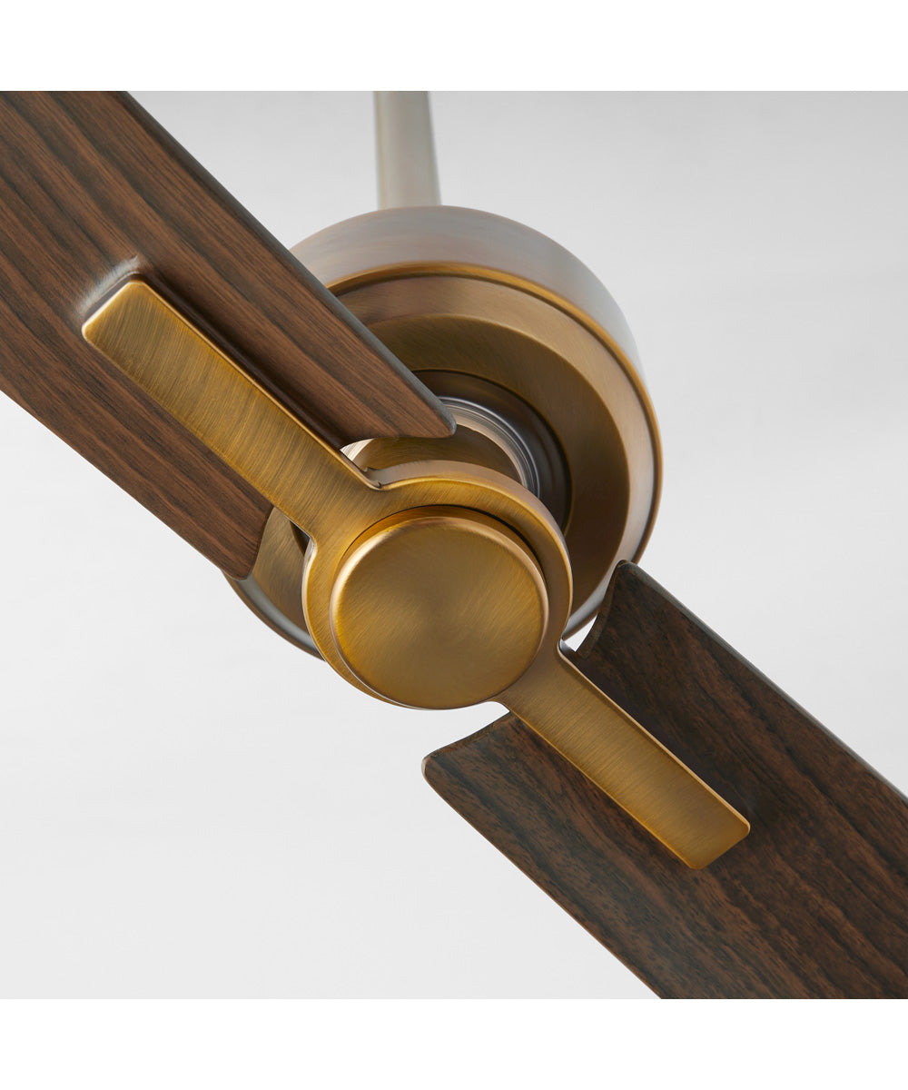 56" Twain Patio Ceiling Fan Brushed Brass