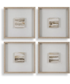 Studying Sepia Hand Painted Canvases Set of 4