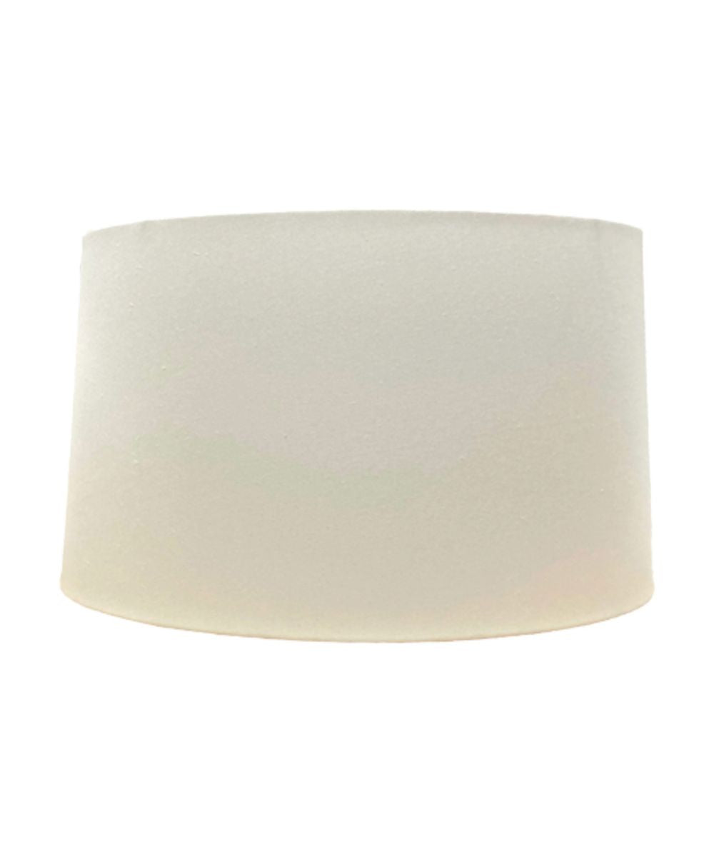 14x17x11  Cream Homespun/Rolled Edge Hardback Drum Lampshade