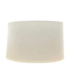 14x17x11  Cream Homespun/Rolled Edge Hardback Drum Lampshade