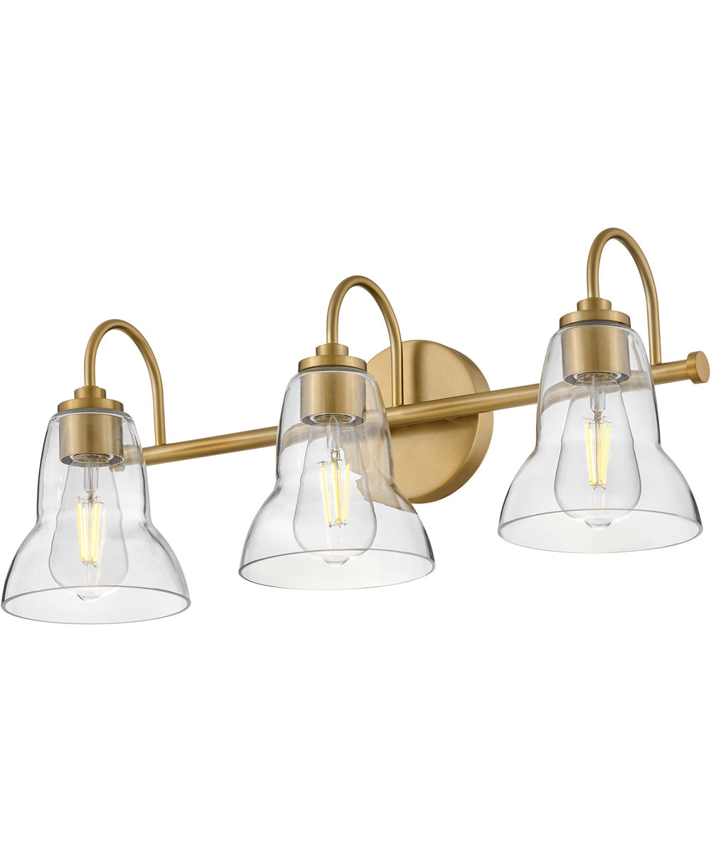 Vera 3-Light Medium Three Light Vanity in Lacquered Brass