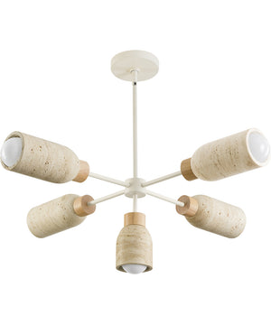 Pompeii 5-Light Pendant Travertine / Oyster