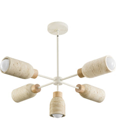 Pompeii 5-Light Pendant Travertine / Oyster