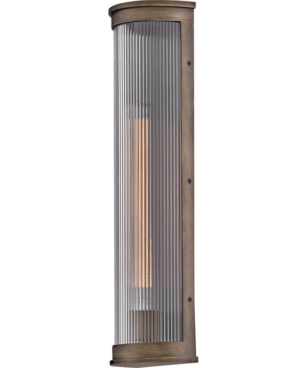 Bluffton 1-Light Large Wall Mount Lantern in Burnished Bronze