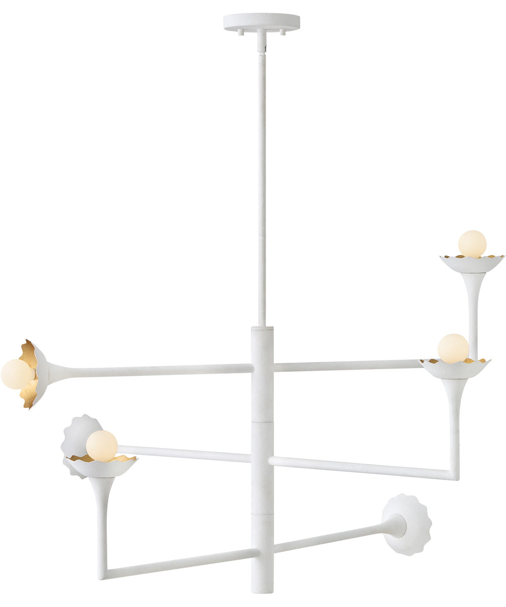Darla 6-Light Large Adjustable Multi Tier in Textured Plaster