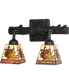 16" Wide Pinecone 2 Light Wall Sconce