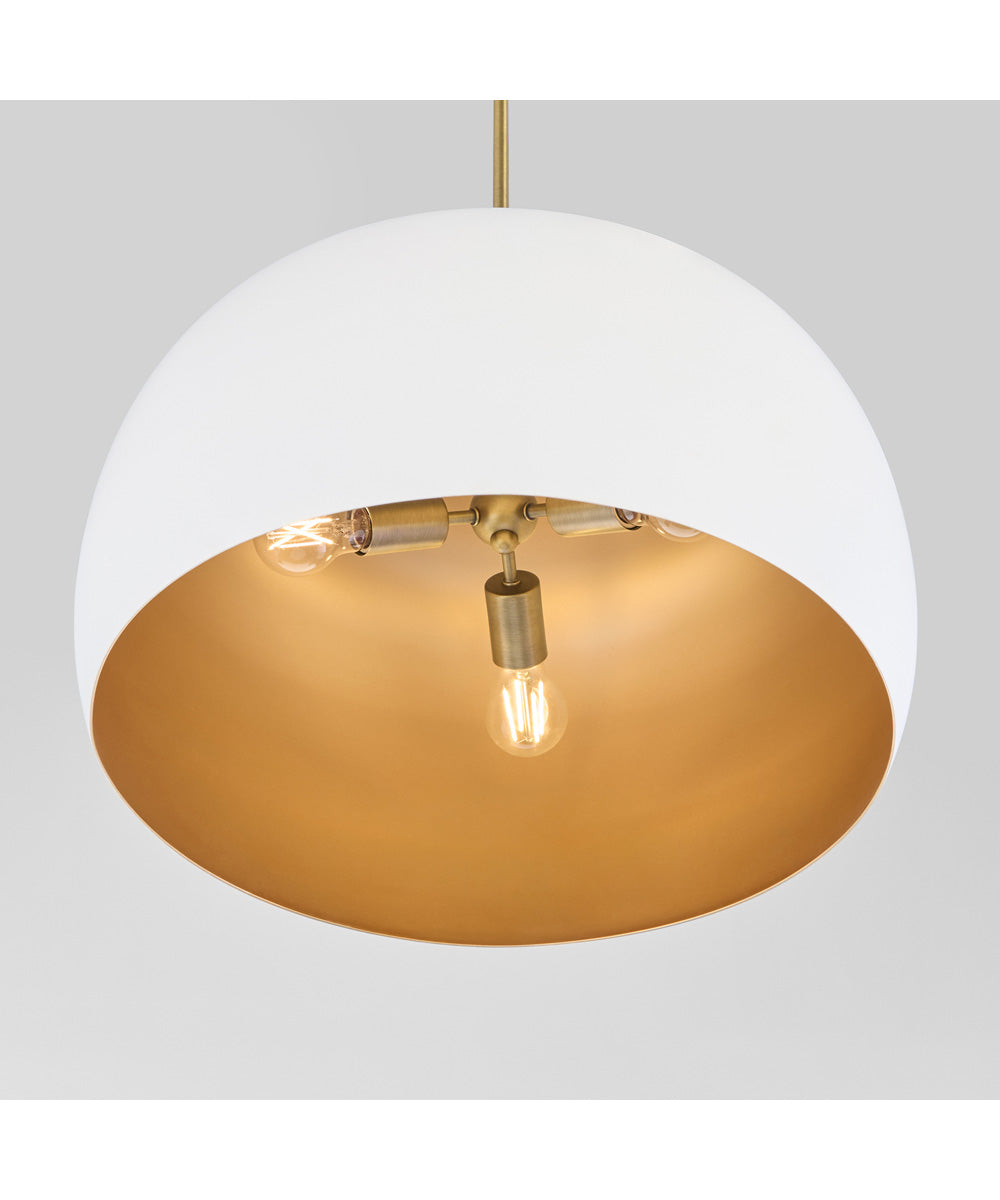 Stupa Pendant Studio White|Brushed Brass