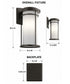 20"h Toman 1-Light Large Outdoor Wall Light Black Finish with Satin Etched Opal Glass Shade