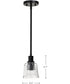 Grayson 1-Light Pendant Matte Black