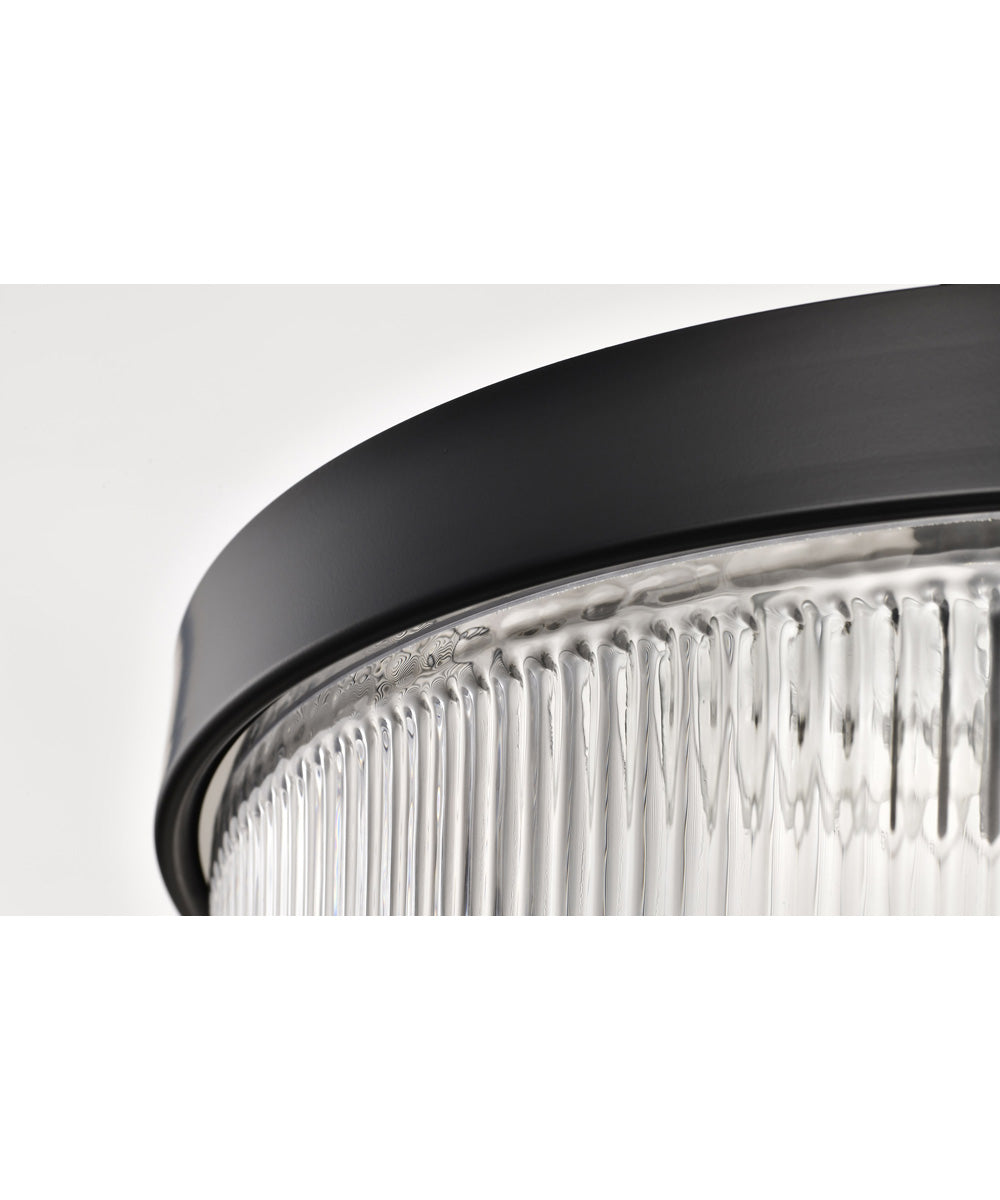 Grayson 3-Light Close-to-Ceiling Matte Black