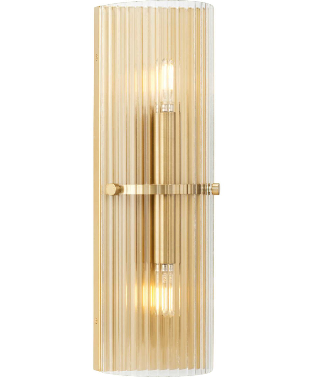 Seville 2-Light Contemporary Wall Sconce Soft Gold