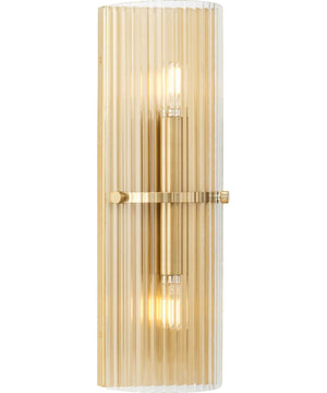 Seville 2-Light Contemporary Wall Sconce Soft Gold