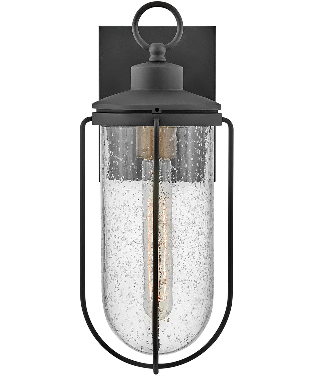 Moby 1-Light Medium Wall Mount Lantern in Museum Black