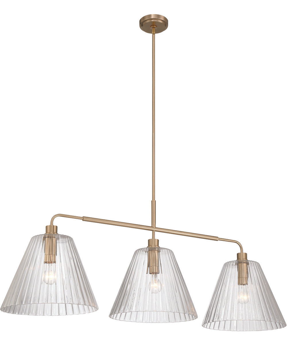 Pleated 3-Light Lighting Premium Bronze