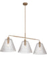 Pleated 3-Light Lighting Premium Bronze