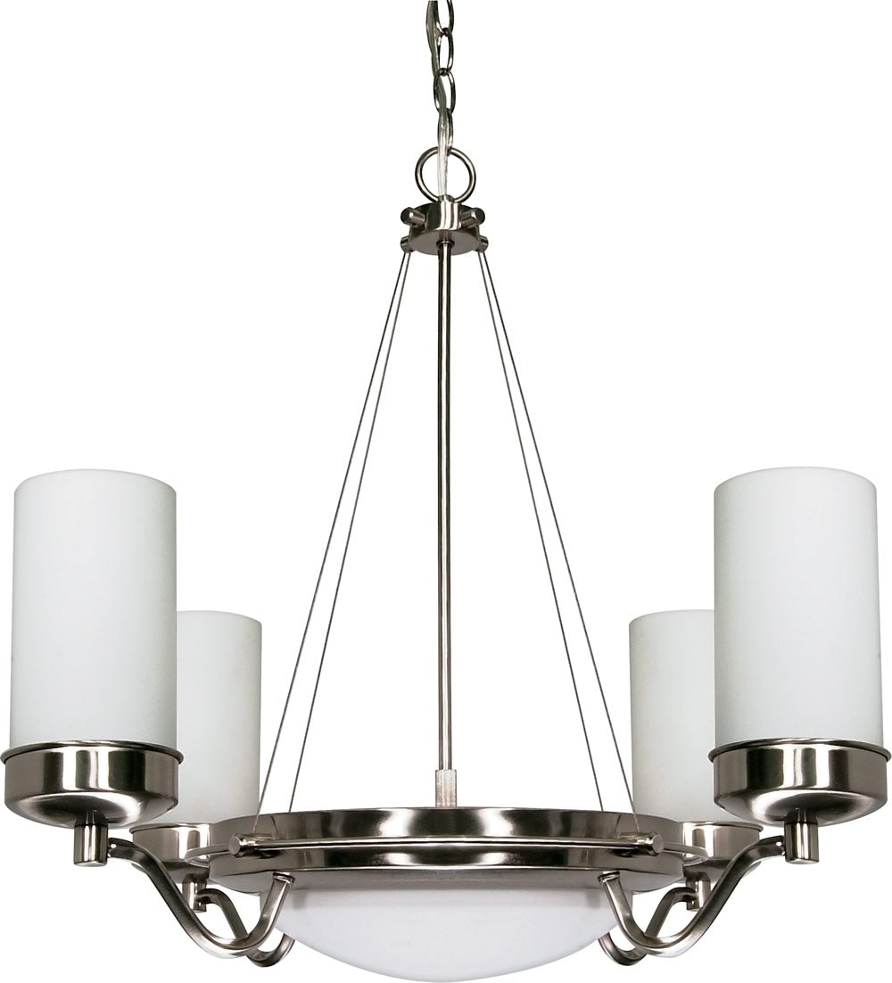 29"W Polaris 6-Light Chandelier Brushed Nickel