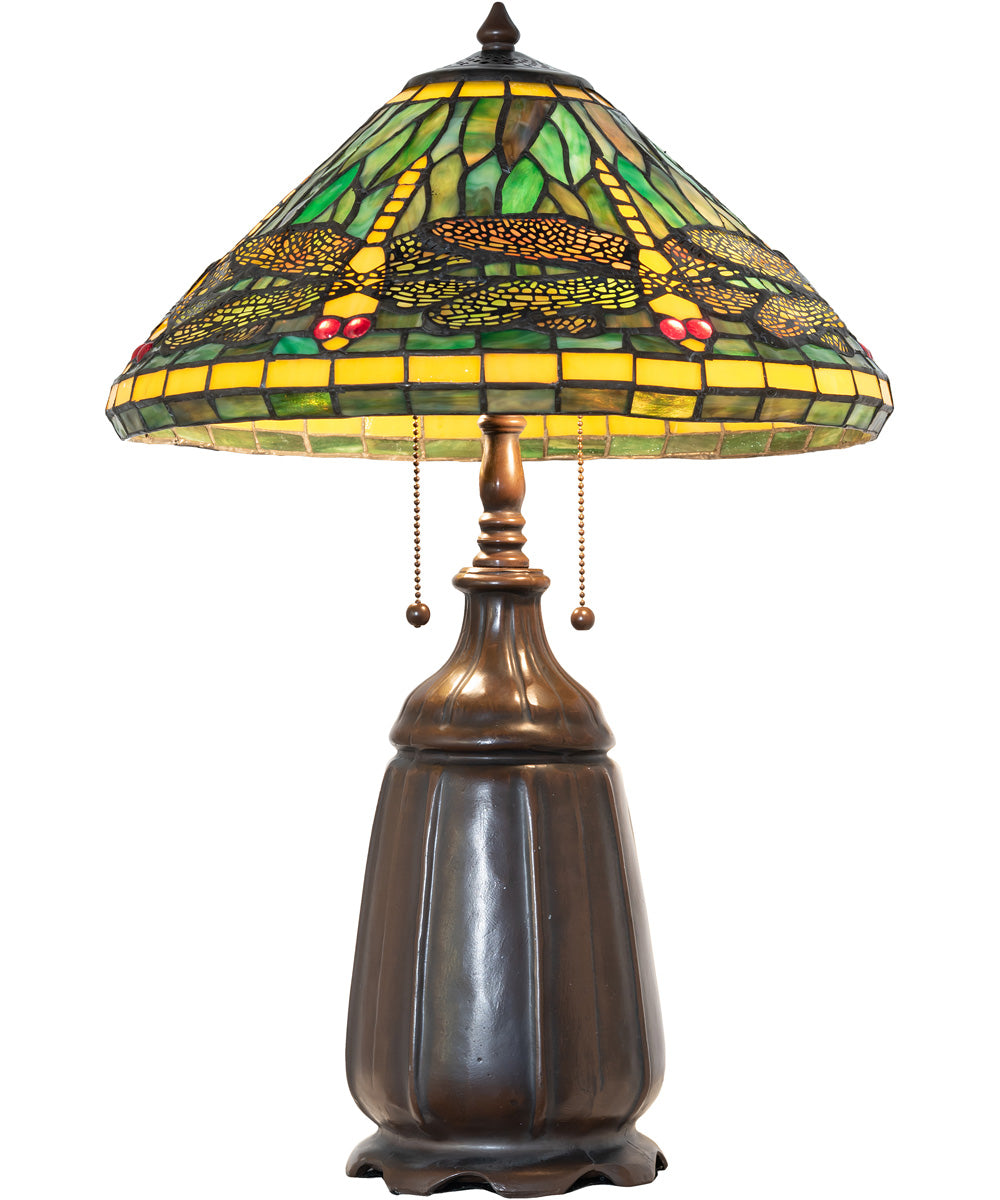 25" High Tiffany Dragonfly Table Lamp