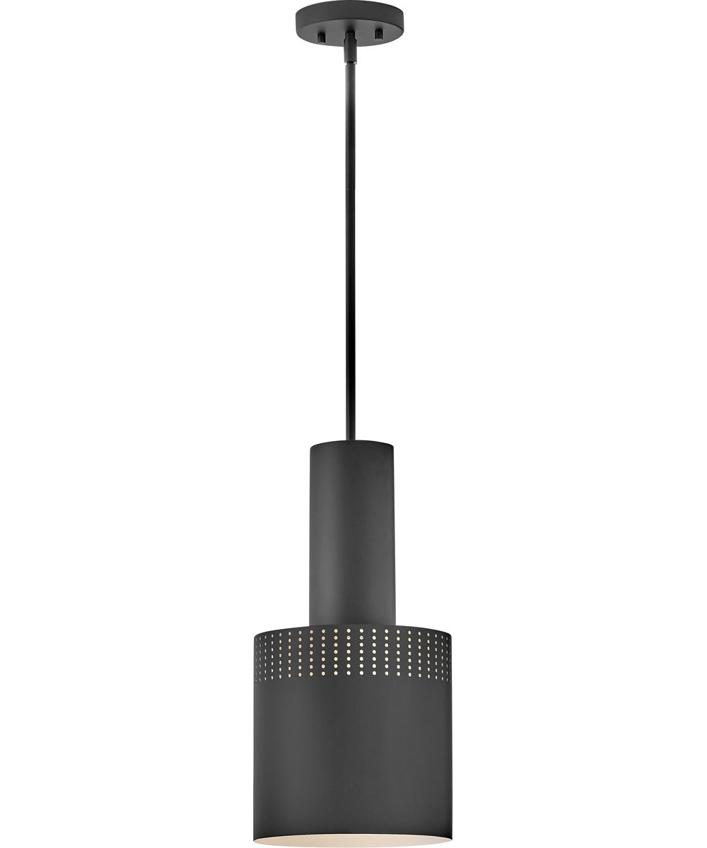 Casey 1-Light Small Pendant in Black