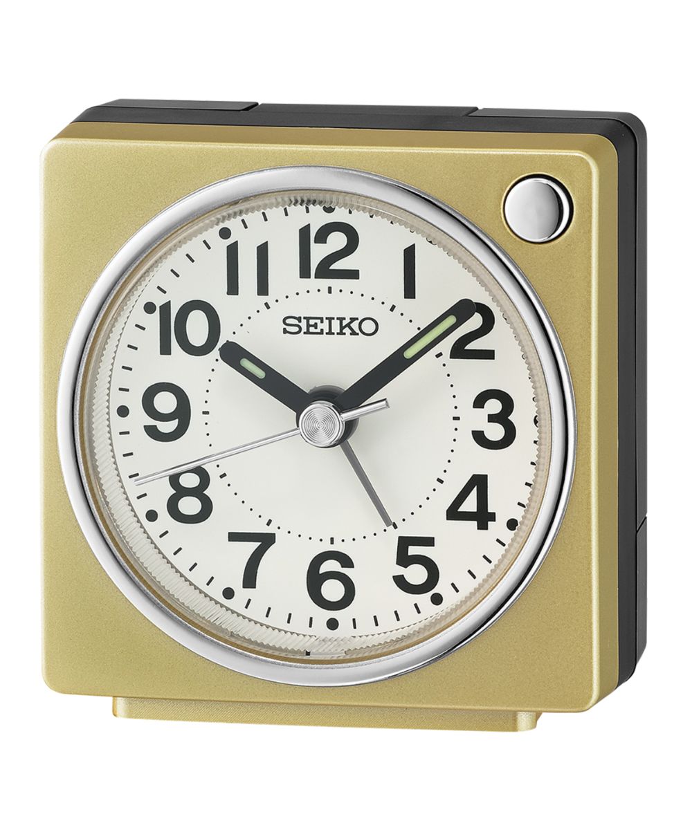 OPEN BOX Alarm Clock  Fuji Dark Gold Plastic Case/Cover