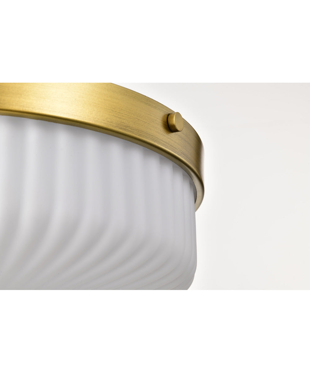 Solara 3-Light Close-to-Ceiling Natural Brass