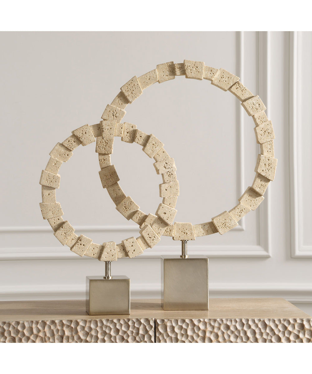 Ivory Fusion Stone Rings, Set of 2